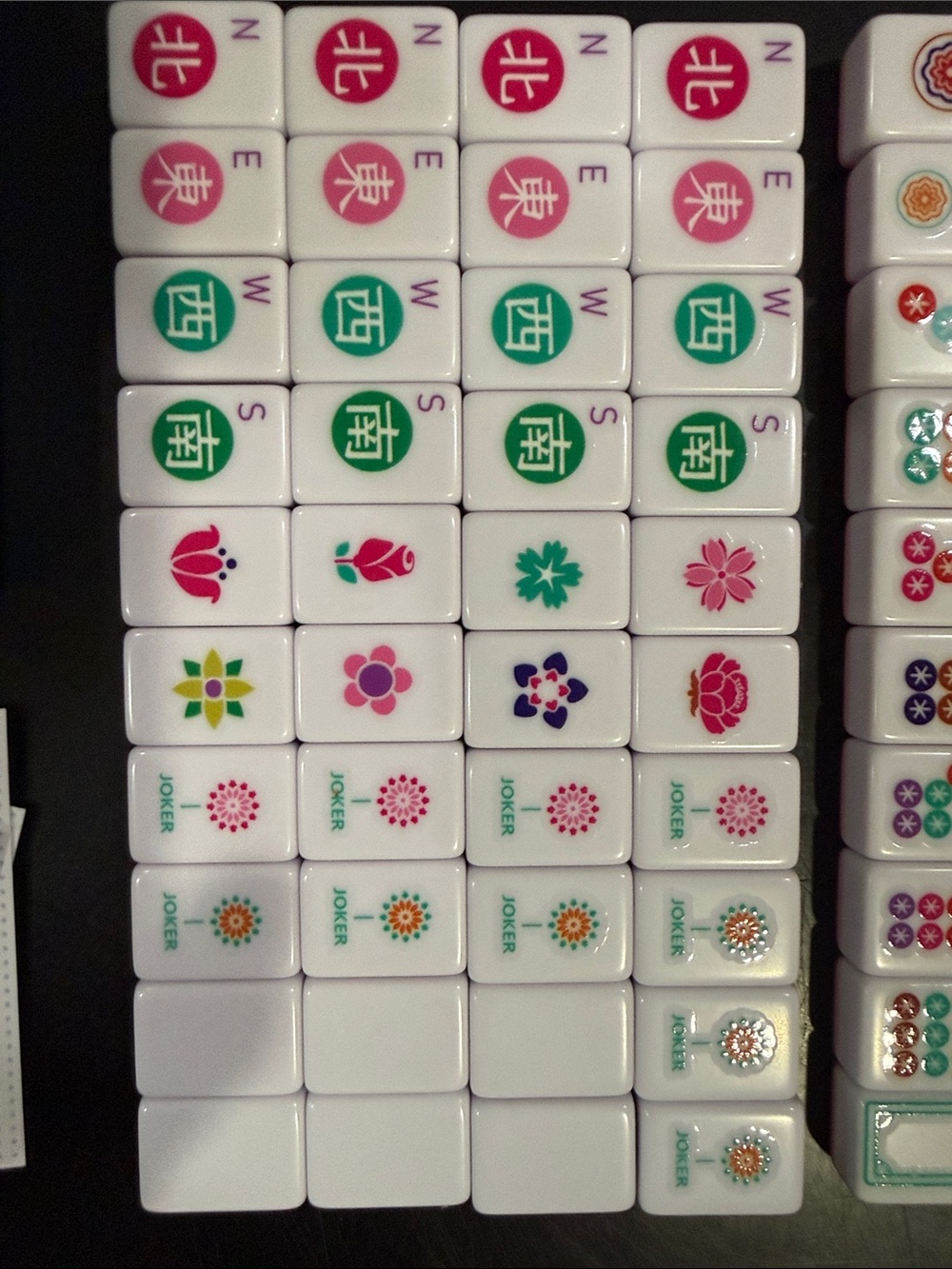 Pink Travel Mahjong Set with Turquoise Racks - Picture 5 of 7